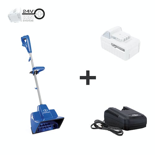 Restored Snow Joe 24V-SS11-XR 24-Volt* IONMAX Cordless Snow Shovel Kit | 11-inch | W/ 5.0-Ah Battery + Charger (Refurbished)