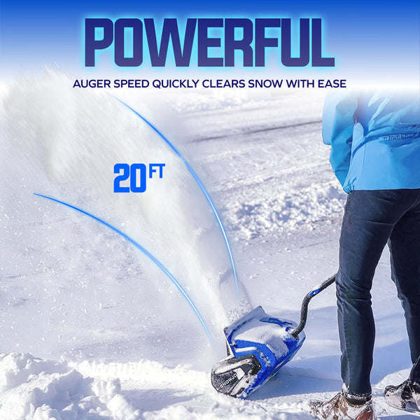 Restored Snow Joe 24V-SS13-MAX Battery Snow Shovel Kit | 13 Inch | Includes 4Ah Battery, Quick Charger, Battery Holder, & Cover (Refurbished)